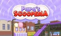 Papa's Scooperia sign